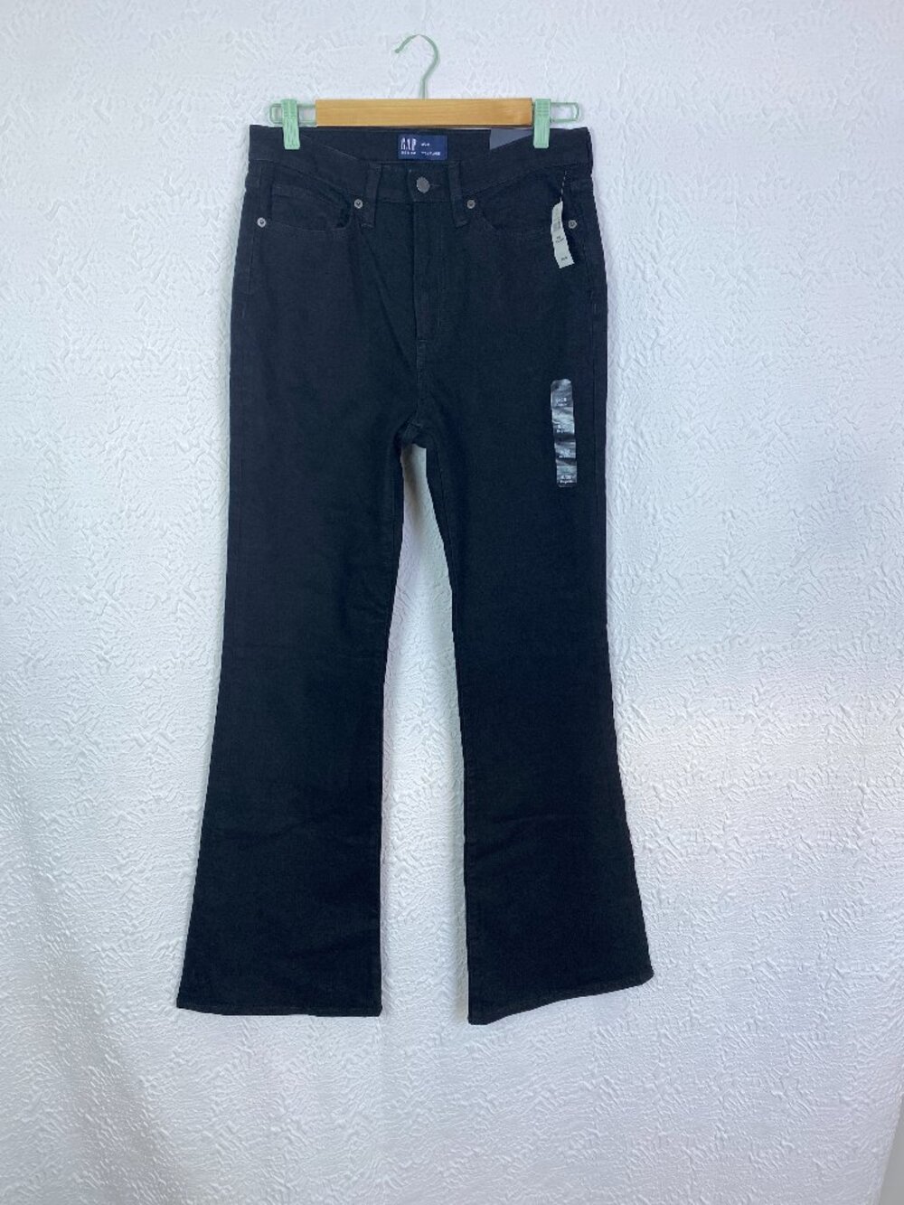 GAP Denim High Rise '70s Flare Jeans Black Wash NWT Size 8/29 Regular